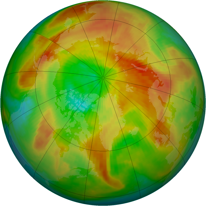 Arctic ozone map for 26 March 2000